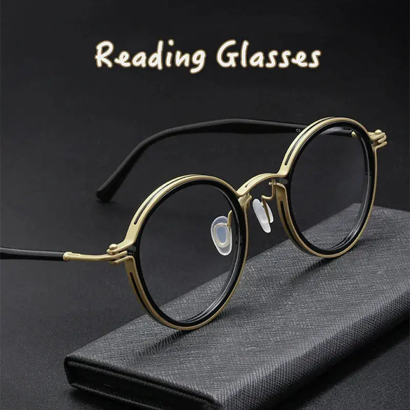 Unisex Round Full Rim Acetate Reading Glasses 2203 — view 2 | Rx Spectacle
