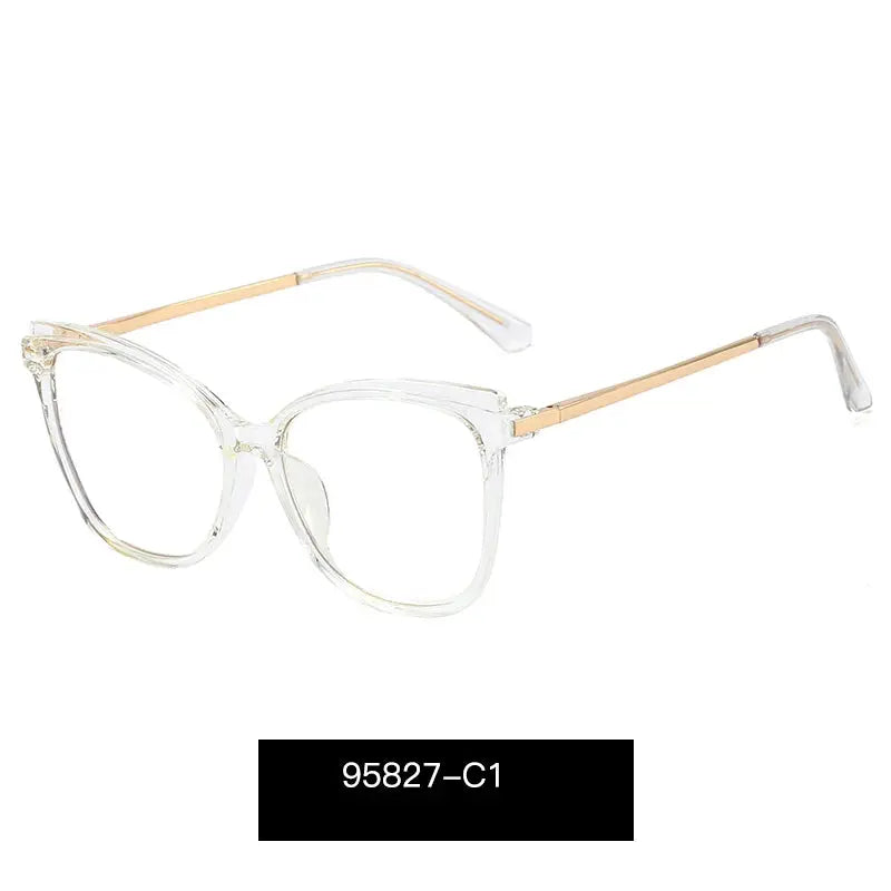 Women's Cat Eye Full Rim Alloy Prescription Glasses 95827 — view 5 | Rx Spectacle