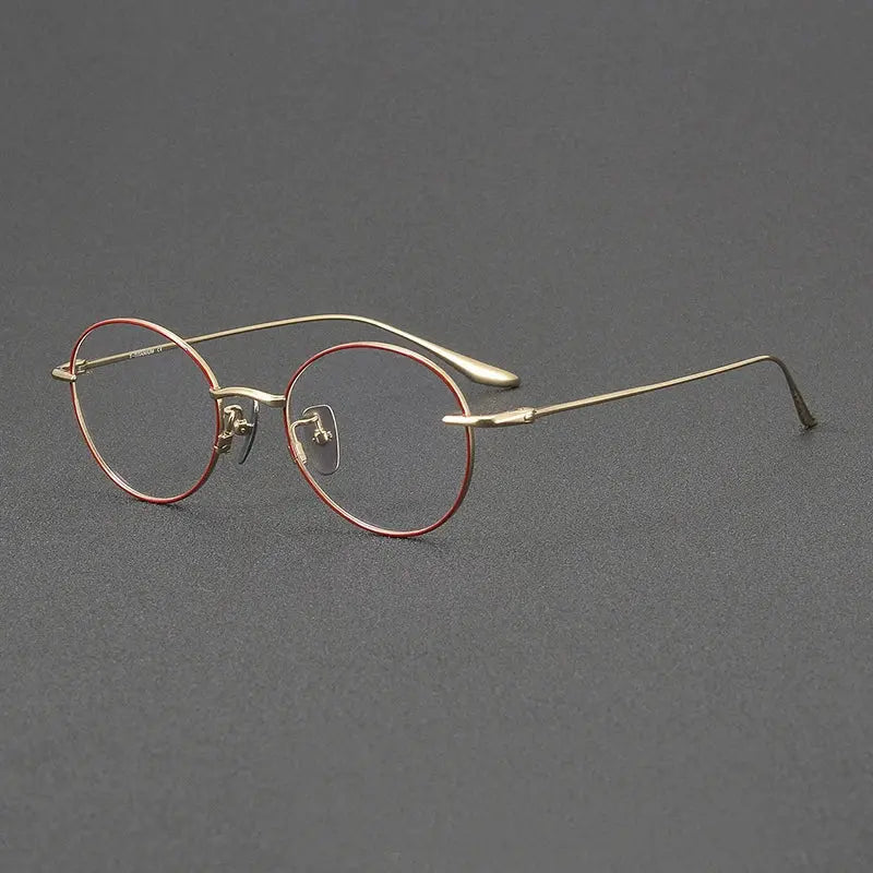Women's Oval Full Rim Titanium Prescription Glasses 72158 — view 3 | Rx Spectacle