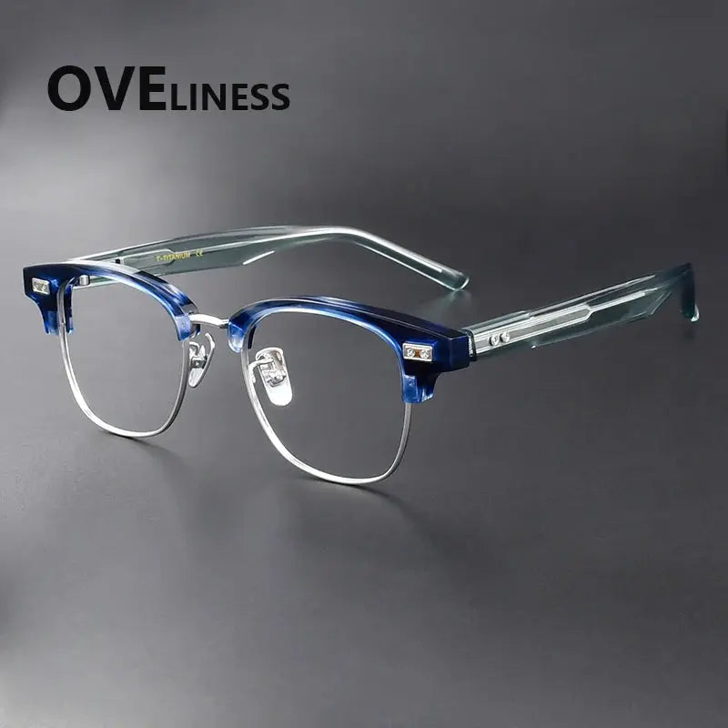 Women's Square Full Rim Titanium Prescription Glasses 369197 — view 3 | Rx Spectacle