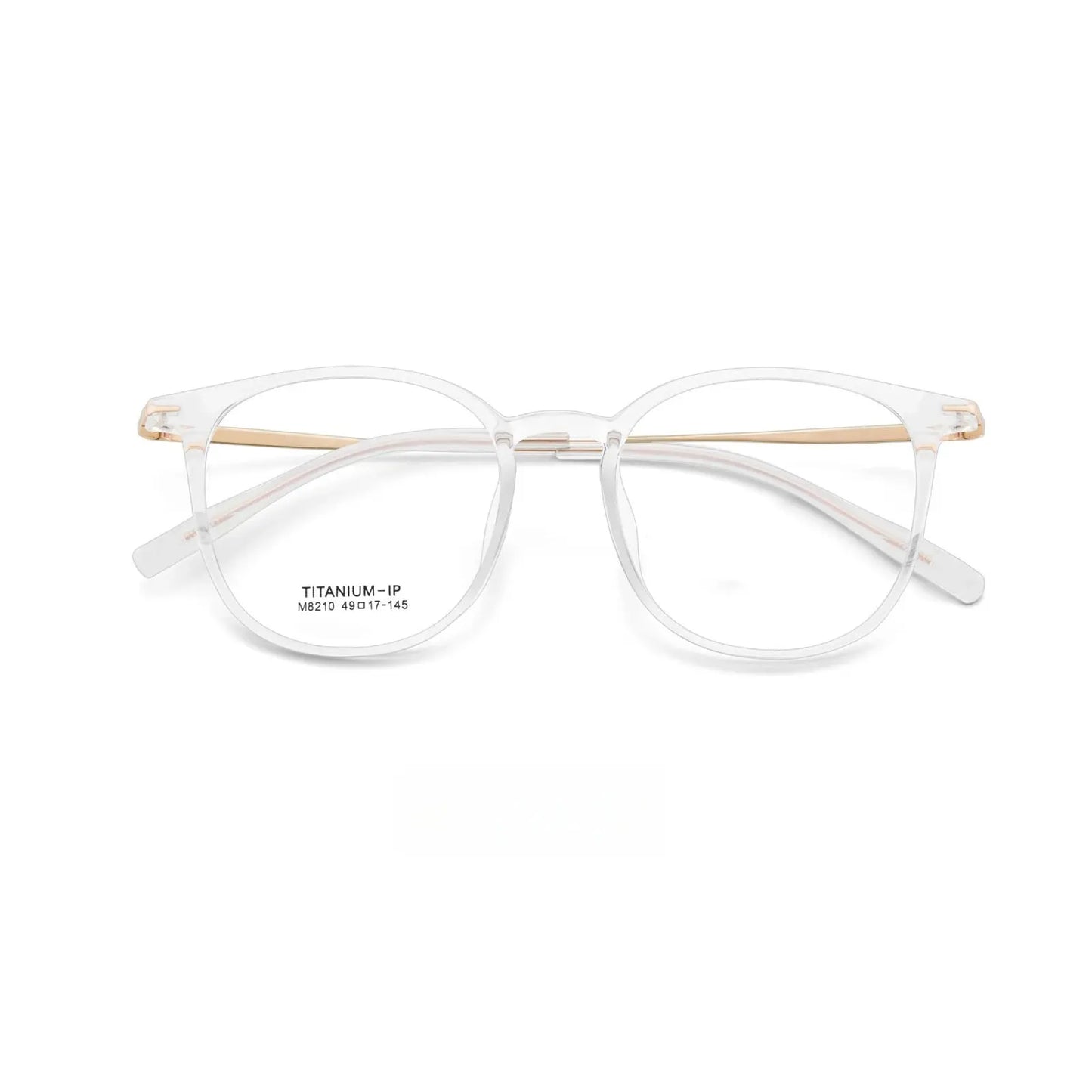 Unisex Square Full Rim Titanium Prescription Glasses 8210 — view 10 | Rx Spectacle