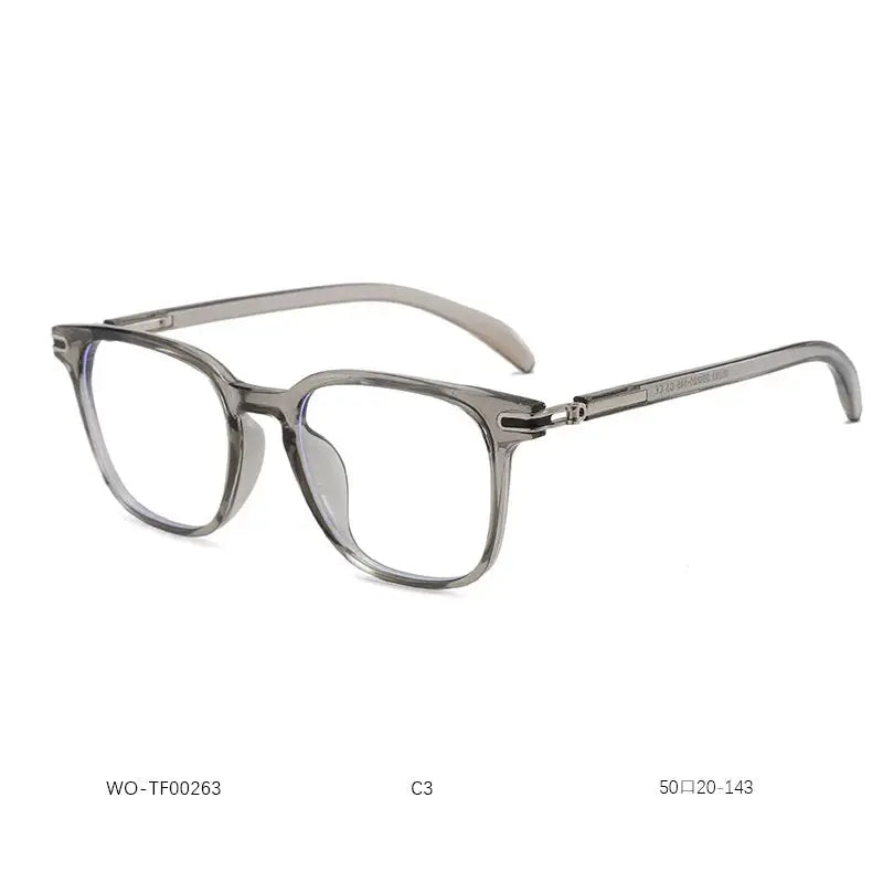 Women's Square Full Rim Titanium Prescription Glasses 90 — view 6 | Rx Spectacle