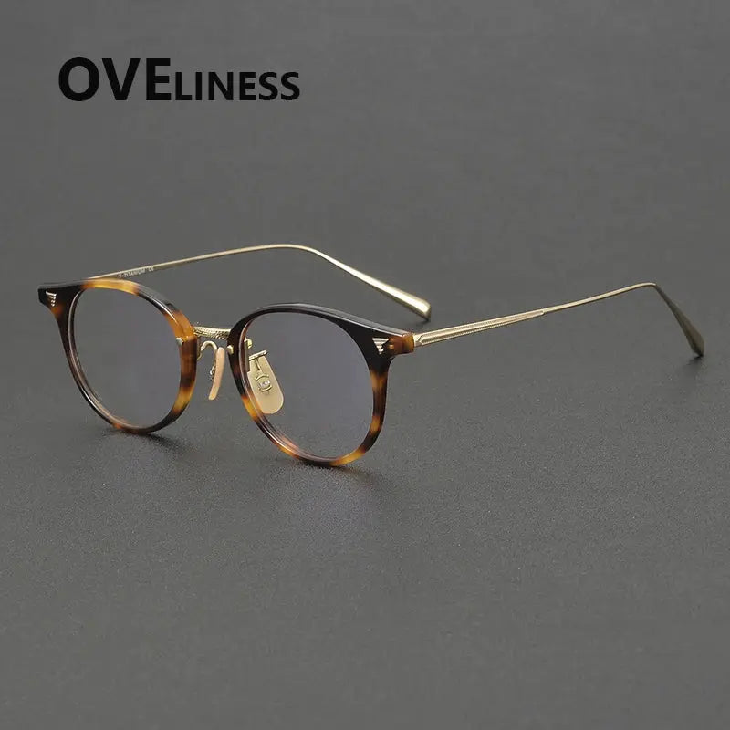 Women's Oval Full Rim Titanium Prescription Glasses 68510 — view 3 | Rx Spectacle
