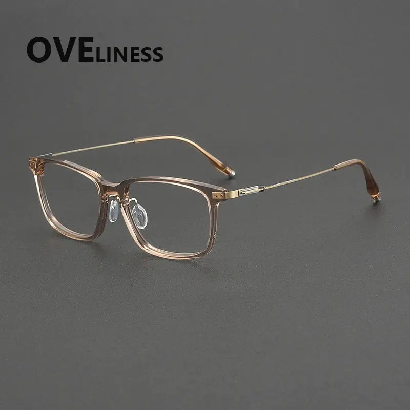 Unisex Square Full Rim Titanium Prescription Glasses 202510 — view 5 | Rx Spectacle