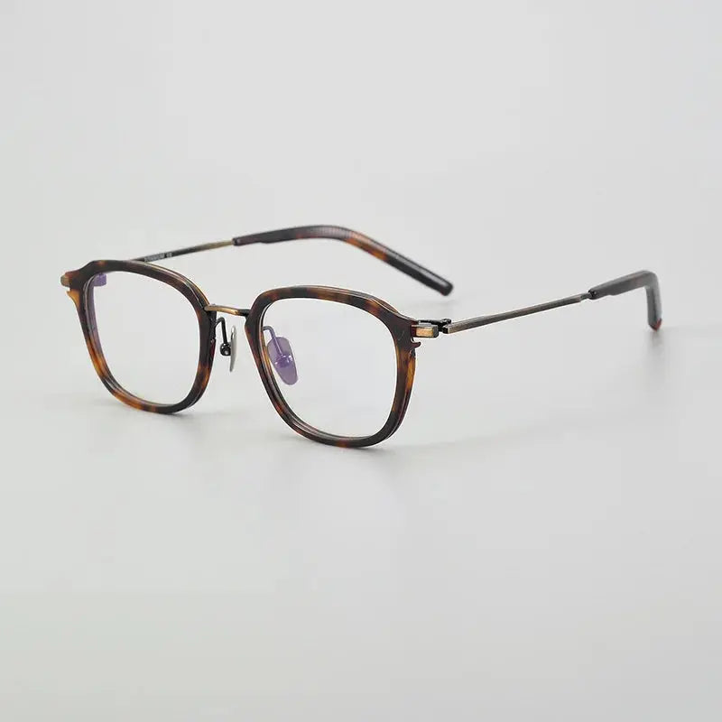 Unisex Square Full Rim Titanium Prescription Glasses 915110 — view 7 | Rx Spectacle