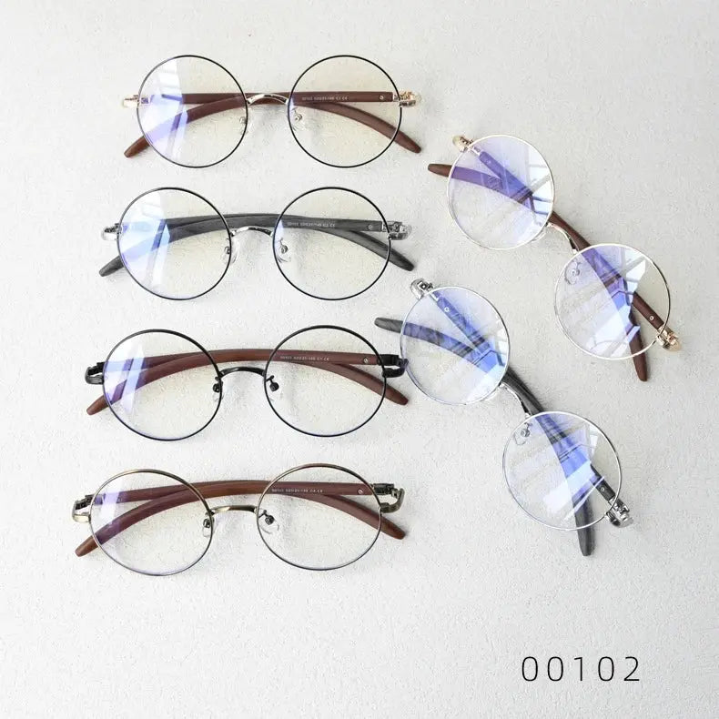 Unisex Round Full Rim TR90 Prescription Glasses 00102 — view 14 | Rx Spectacle
