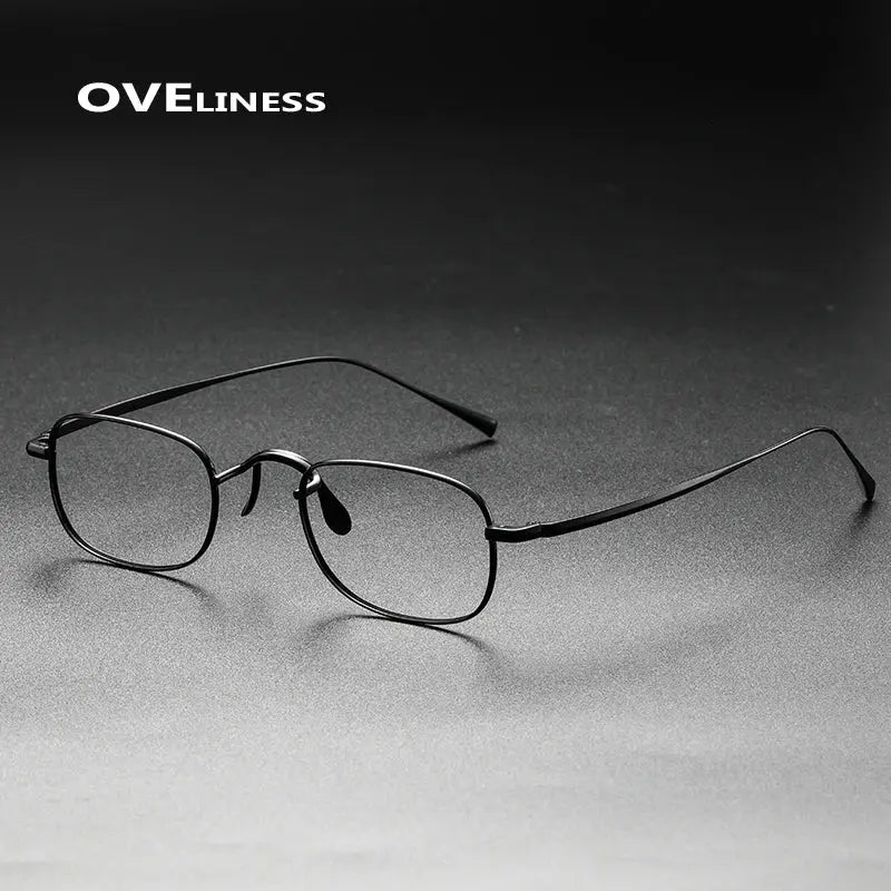 Unisex Square Full Rim Titanium Prescription Glasses 369165 — view 4 | Rx Spectacle