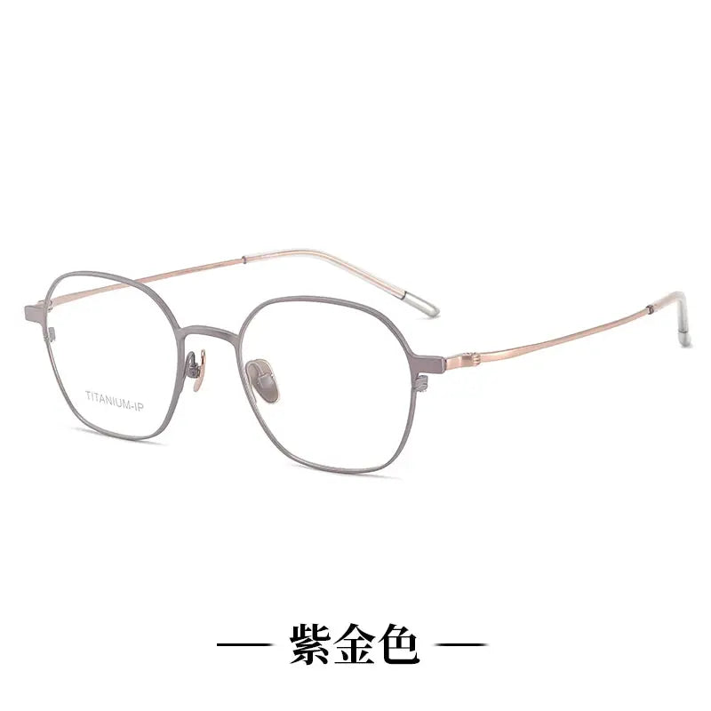 Women's Polygon Full Rim Titanium Prescription Glasses 8156 — view 4 | Rx Spectacle