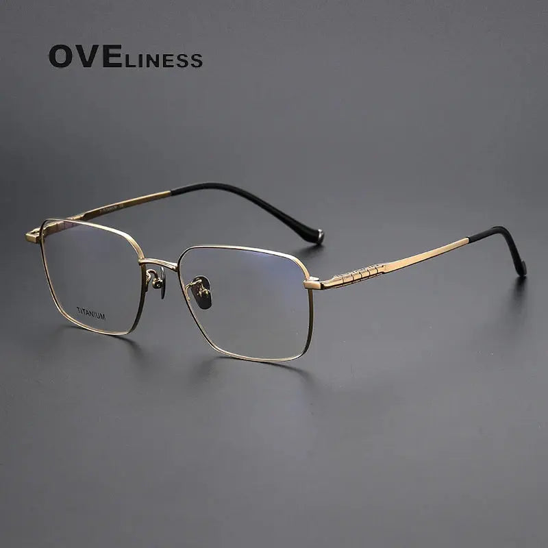 Men's Polygon Full Rim Titanium Prescription Glasses 80904 — view 6 | Rx Spectacle