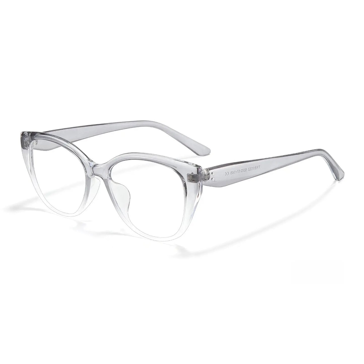 Women's Cat Eye Full Rim Titanium Prescription Glasses 81132 — view 9 | Rx Spectacle