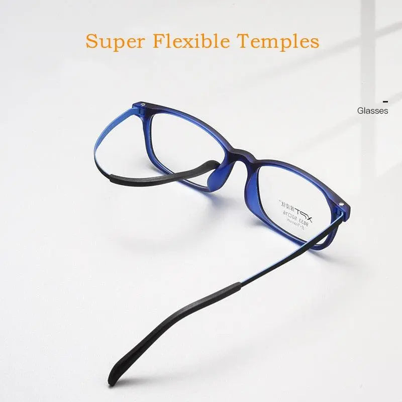 Unisex Square Full Rim Titanium Prescription Glasses 9833XP — view 10 | Rx Spectacle