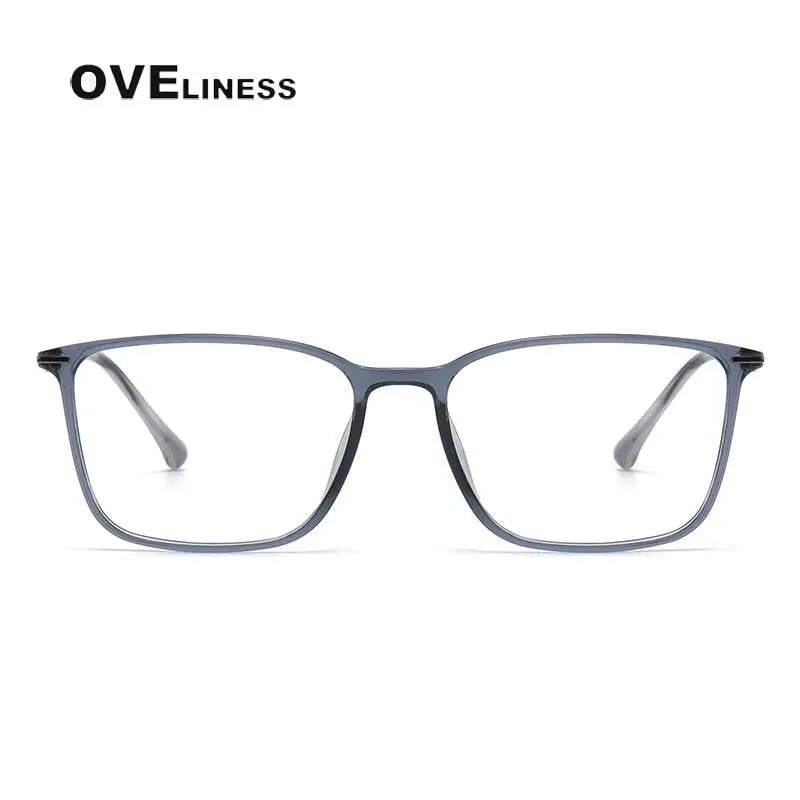 Unisex Square Full Rim Titanium Prescription Glasses 8636 — view 9 | Rx Spectacle