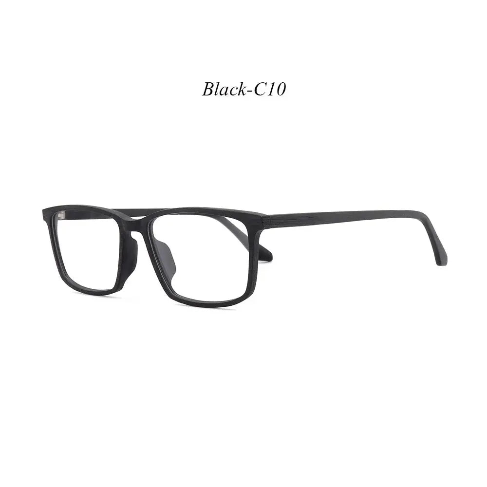 Men's Square Full Rim Wood Prescription Glasses 911695 — view 3 | Rx Spectacle