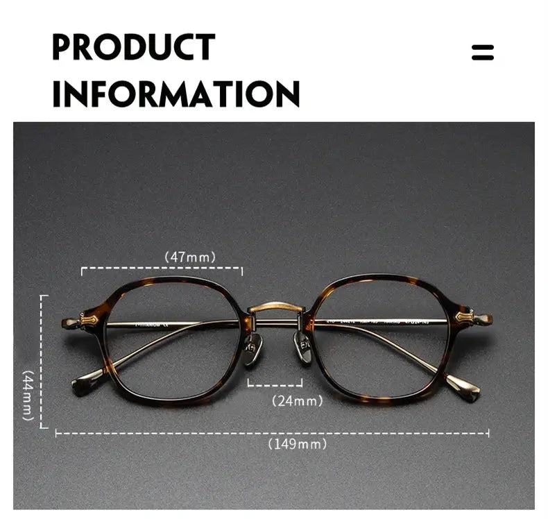 Unisex Square Full Rim Titanium Prescription Glasses 49183 — view 1 | Rx Spectacle