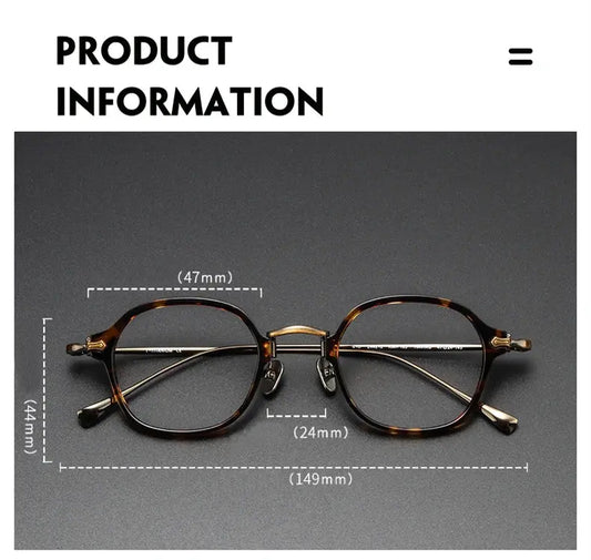Unisex Square Full Rim Titanium Prescription Glasses 49183 — view 1 | Rx Spectacle