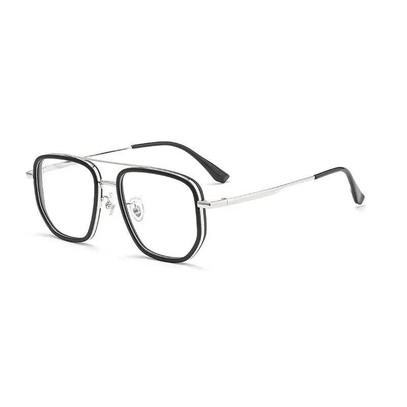 Men's Square Full Rim Titanium Prescription Glasses 2217yj — view 8 | Rx Spectacle