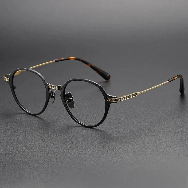 Unisex Oval Full Rim Titanium Prescription Glasses 55426 — view 6 | Rx Spectacle