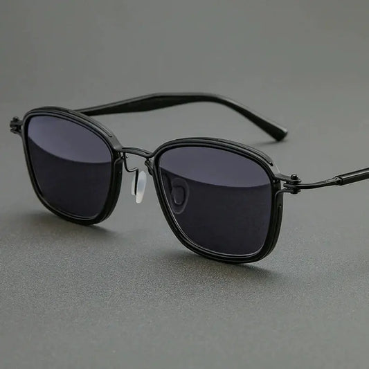 Unisex Square Full Rim Titanium Prescription Glasses 19546 — view 1 | Rx Spectacle