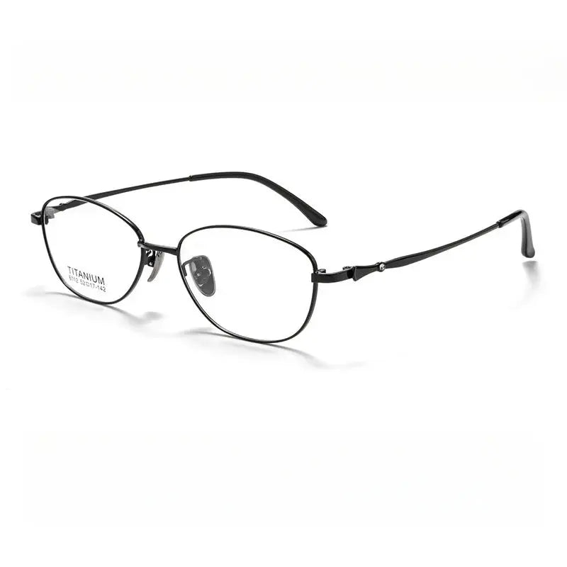 Women's Oval Full Rim Alloy Prescription Glasses 6112 — view 10 | Rx Spectacle