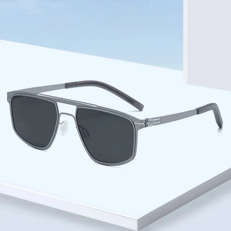 Unisex Oval Full Rim Stainless Steel Prescription Glasses 396108 — view 6 | Rx Spectacle