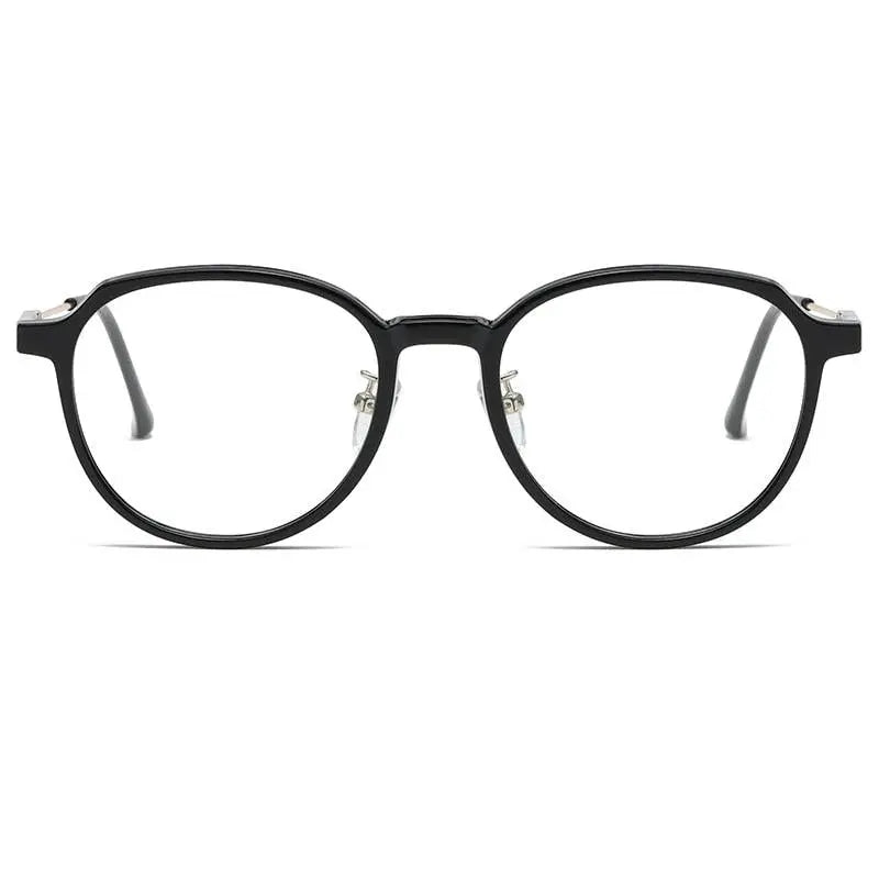 Unisex Round Full Rim Alloy Flat Top Prescription Glasses 81288 — view 7 | Rx Spectacle