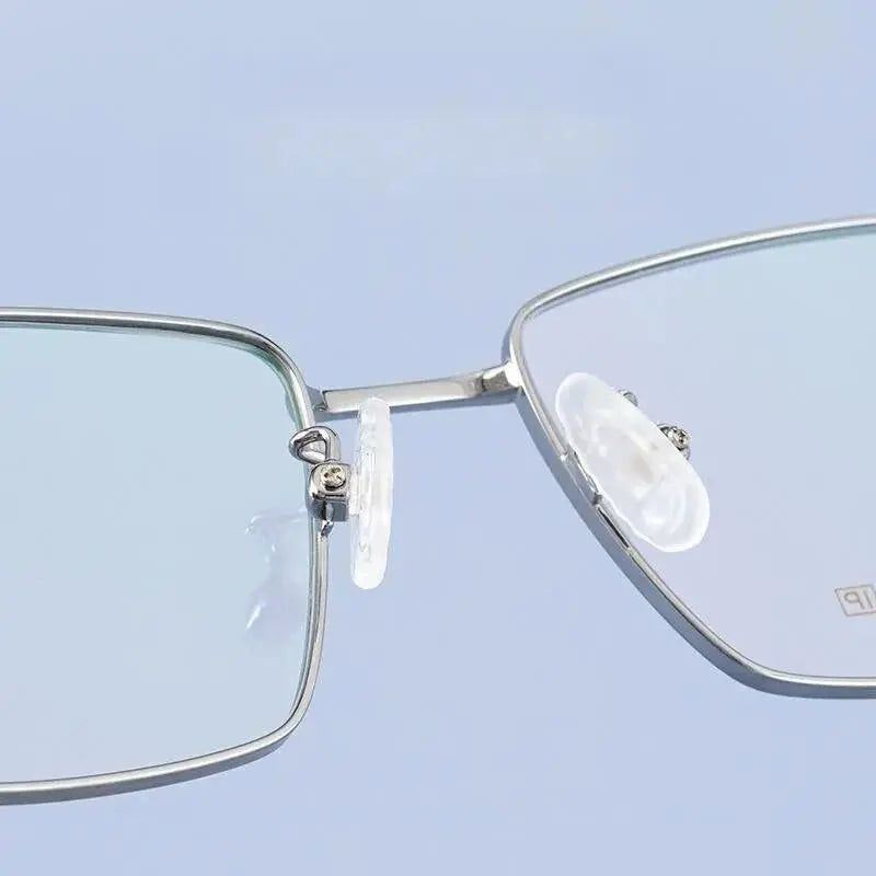 Men's Square Full Rim Titanium Prescription Glasses 98662a — view 4 | Rx Spectacle