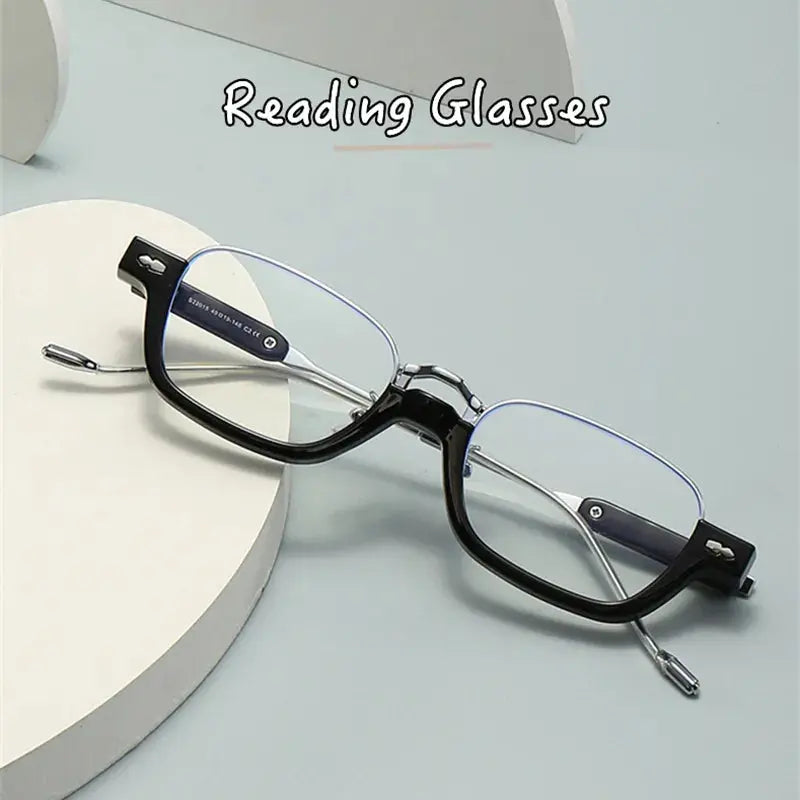 Unisex Semi-Rimless Acetate Reading Glasses 22015 — view 2 | Rx Spectacle