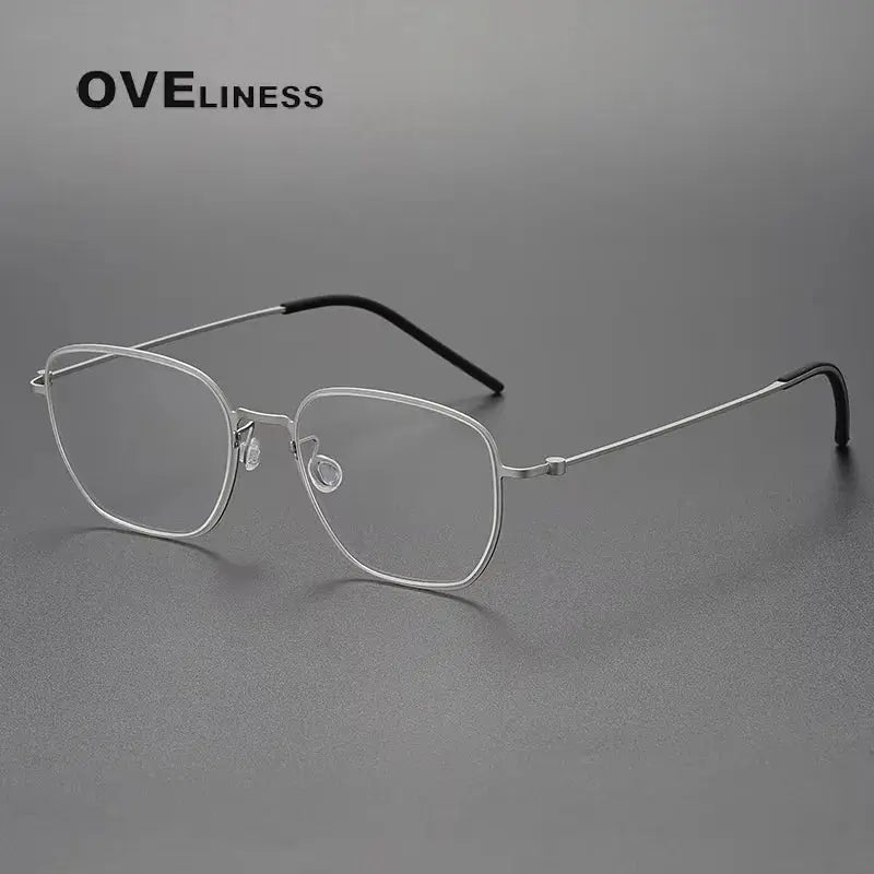 Unisex Polygon Full Rim Titanium Prescription Glasses 55274 — view 3 | Rx Spectacle