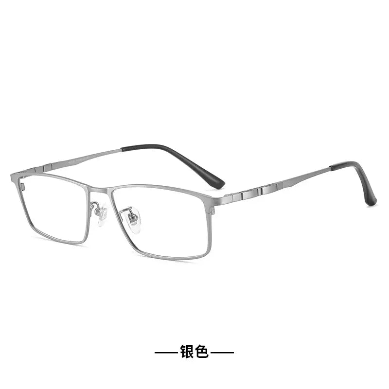 Men's Browline Full Rim Titanium Prescription Glasses 55002 — view 3 | Rx Spectacle