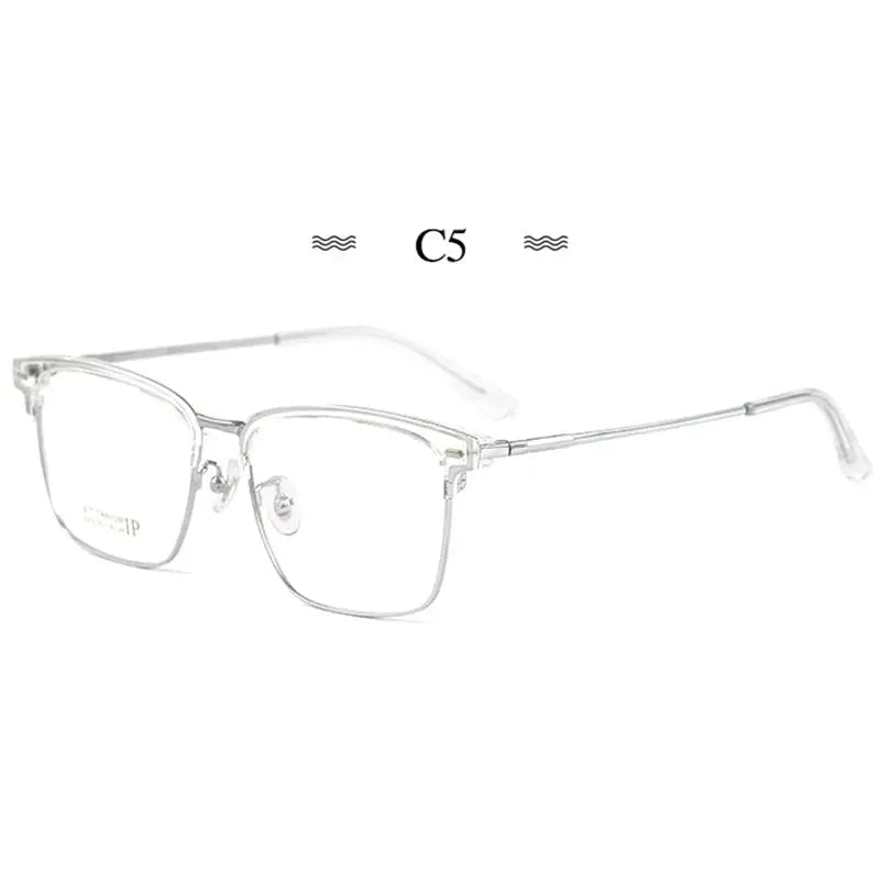 Men's Square Full Rim Titanium Prescription Glasses 231947 — view 6 | Rx Spectacle