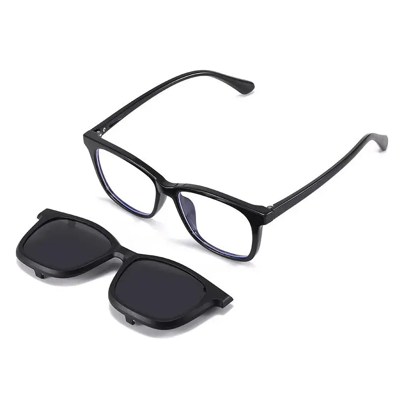 Unisex Square Full Rim TR90 Clip-On Prescription Glasses 517362 — view 5 | Rx Spectacle