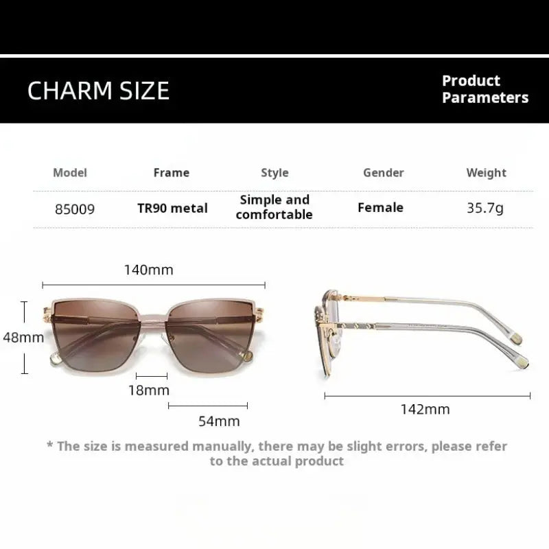 Women's Cat Eye Full Rim TR90 Clip-On Prescription Glasses 85009 — view 2 | Rx Spectacle