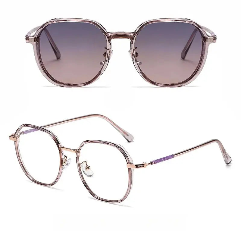 Women's Polygon Full Rim TR90 Clip-On Prescription Glasses 727422 — view 6 | Rx Spectacle