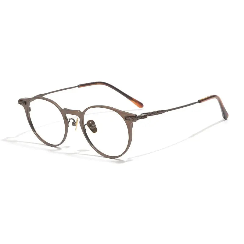 Women's Oval Full Rim Titanium Prescription Glasses 99016 — view 4 | Rx Spectacle