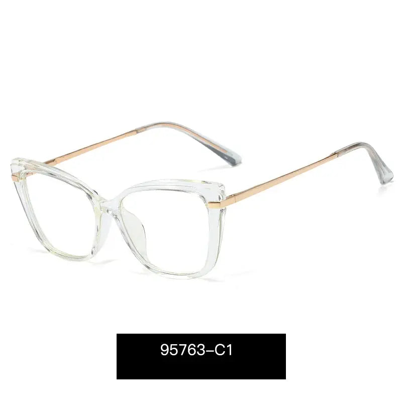 Women's Cat Eye Full Rim TR90 Prescription Glasses 95763 — view 4 | Rx Spectacle