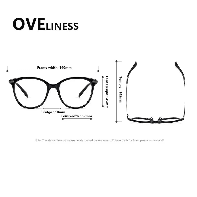 Women's Oval Full Rim Titanium Prescription Glasses 90005 — view 2 | Rx Spectacle