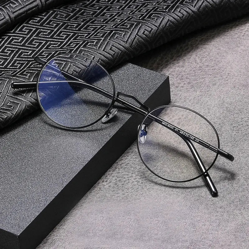 Women's Oval Full Rim Titanium Prescription Glasses 482214 — view 4 | Rx Spectacle