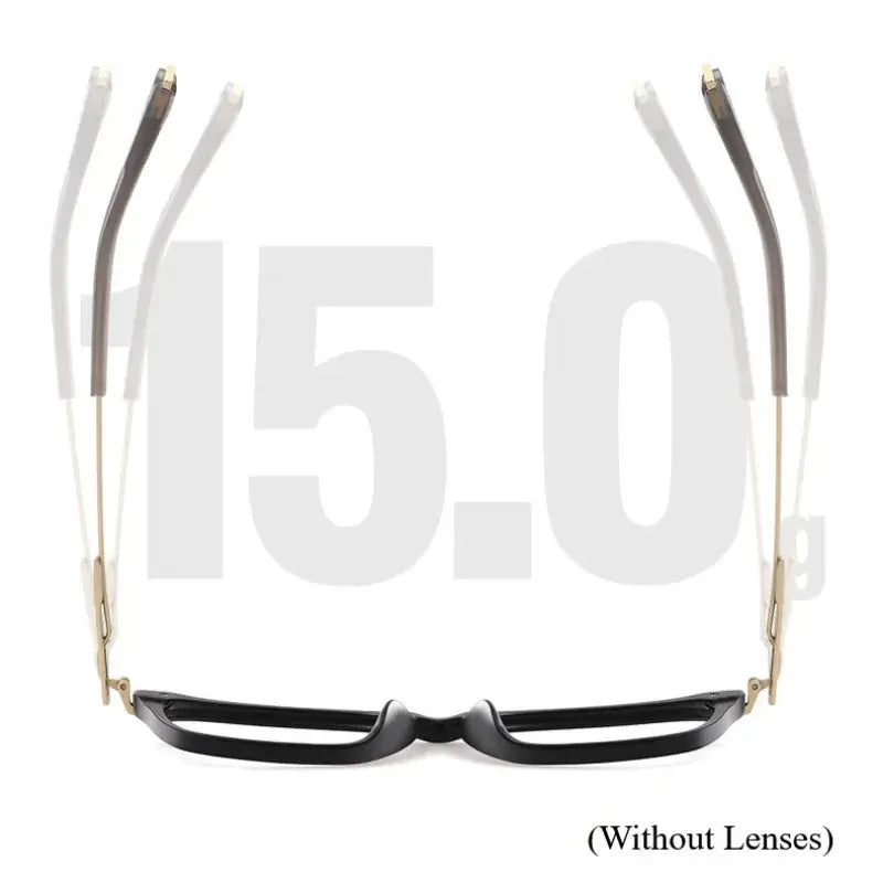 Men's Square Full Rim Titanium Oversized Prescription Glasses 403779 — view 3 | Rx Spectacle