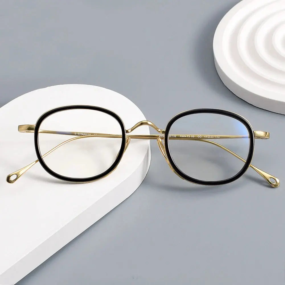 Women's Square Full Rim Titanium Prescription Glasses 367309 — view 1 | Rx Spectacle