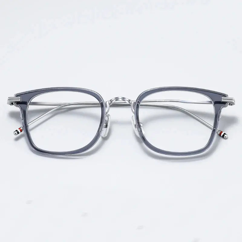 Unisex Square Full Rim Alloy Prescription Glasses Bmt905 — view 2 | Rx Spectacle