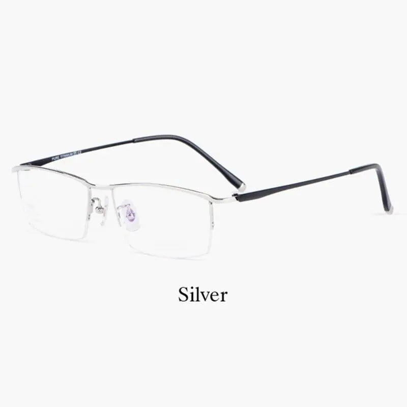 Men's Semi-Rimless Titanium Prescription Glasses J85148 — view 7 | Rx Spectacle