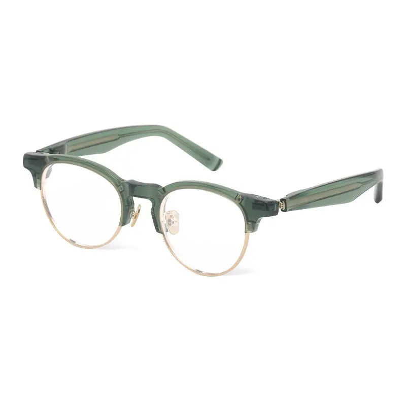 Unisex Oval Full Rim Titanium Prescription Glasses 369006 — view 3 | Rx Spectacle