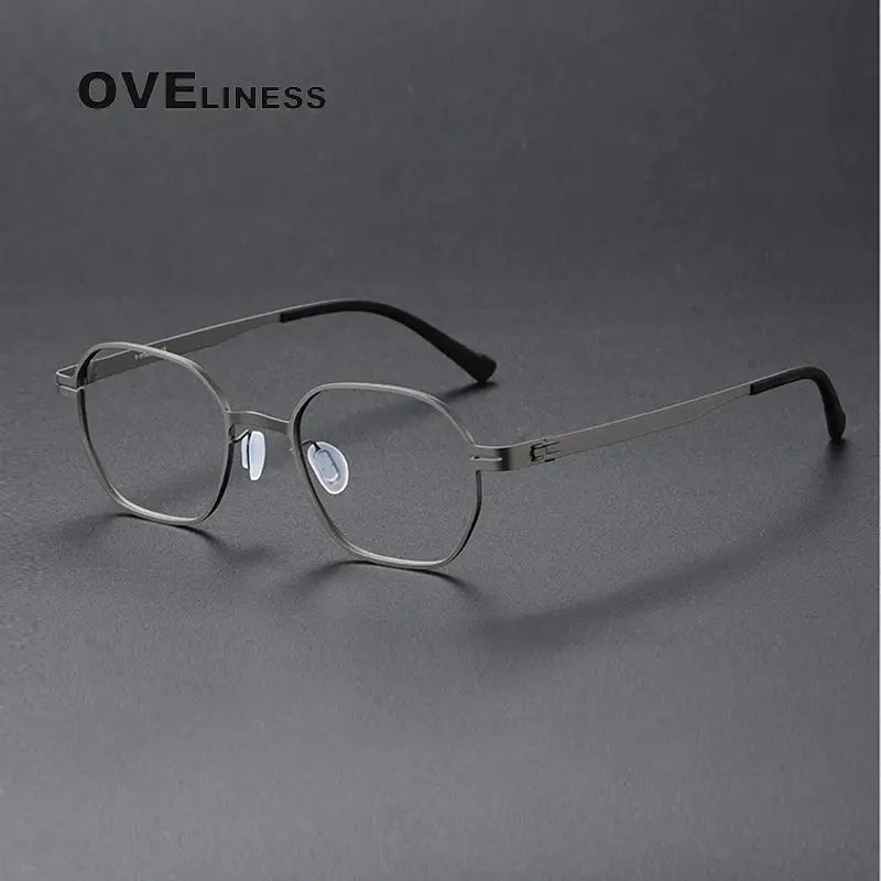Women's Polygon Full Rim Titanium Prescription Glasses 380993 — view 3 | Rx Spectacle