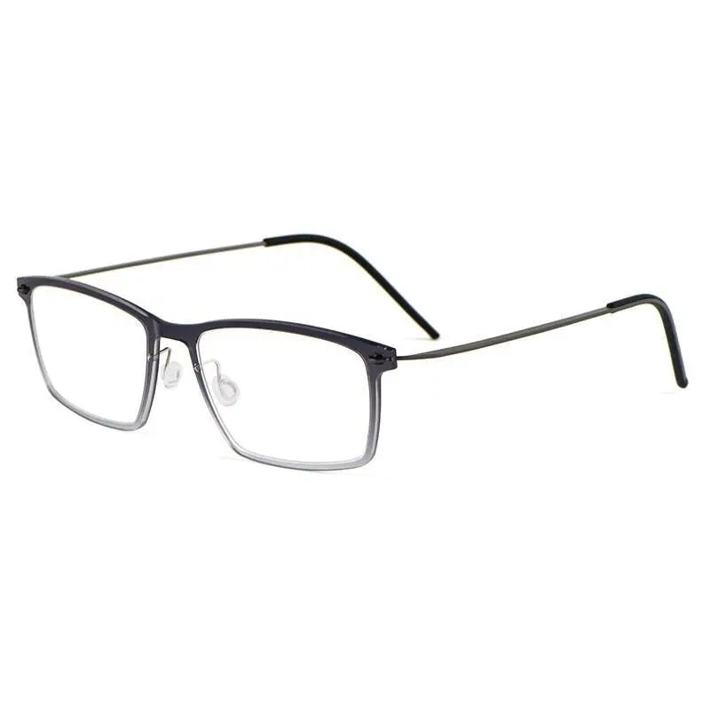 Unisex Square Full Rim Titanium Screwless Prescription Glasses 6544ND — view 4 | Rx Spectacle