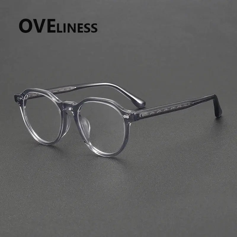 Unisex Oval Full Rim Acetate Prescription Glasses 88098 — view 5 | Rx Spectacle