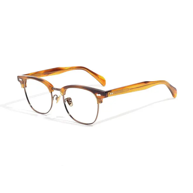 Unisex Square Full Rim Titanium Oversized Prescription Glasses 49010 — view 6 | Rx Spectacle