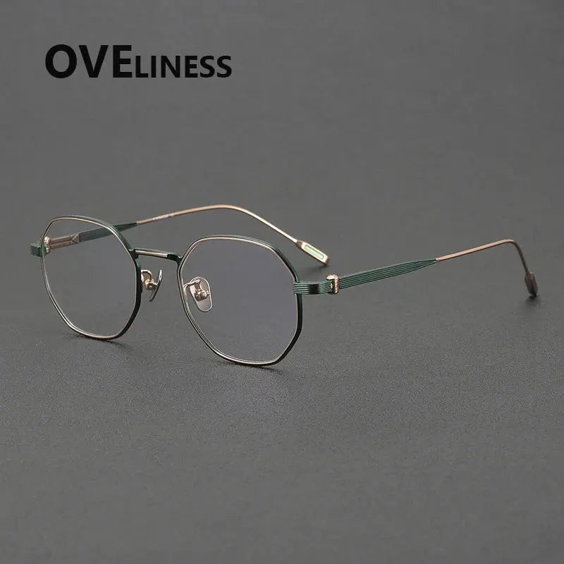 Women's Square Full Rim Titanium Prescription Glasses 872130 — view 6 | Rx Spectacle