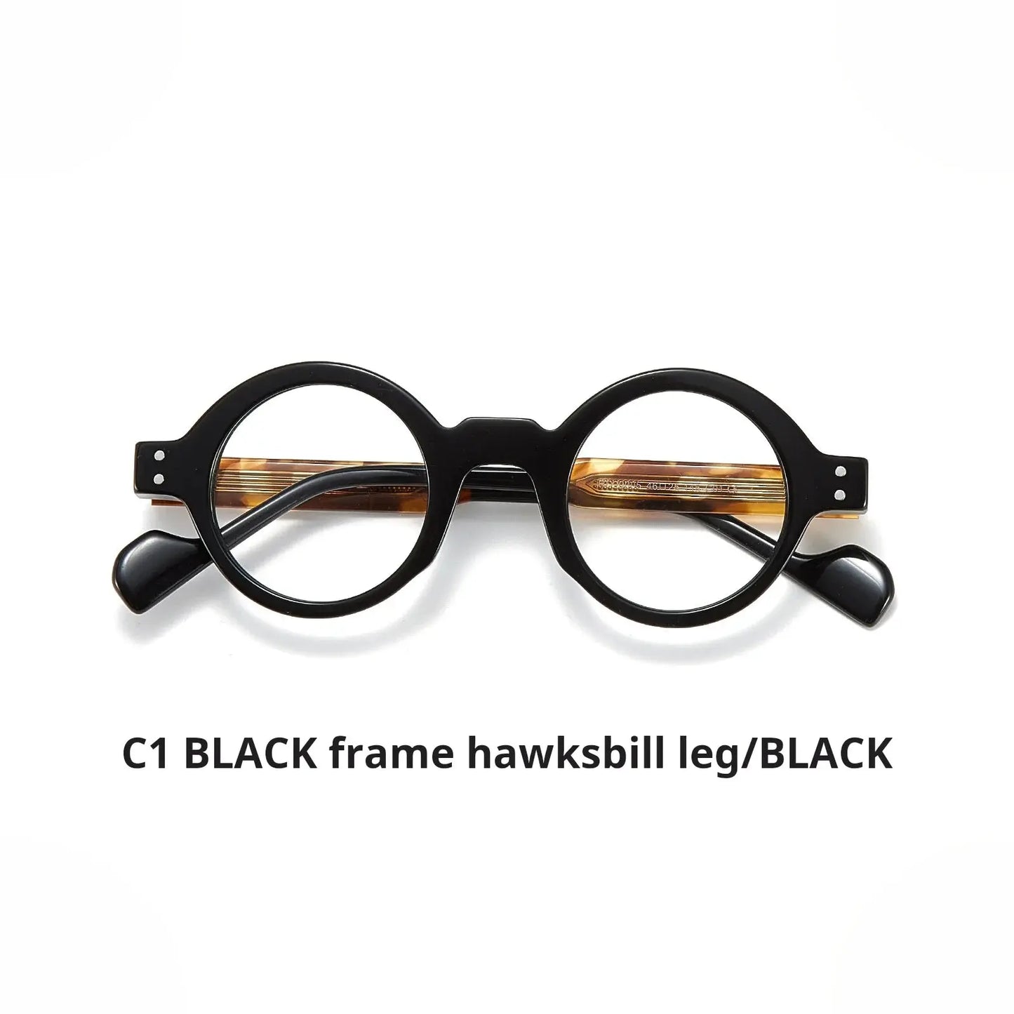 Unisex Round Full Rim Acetate Prescription Glasses 90265 — view 5 | Rx Spectacle