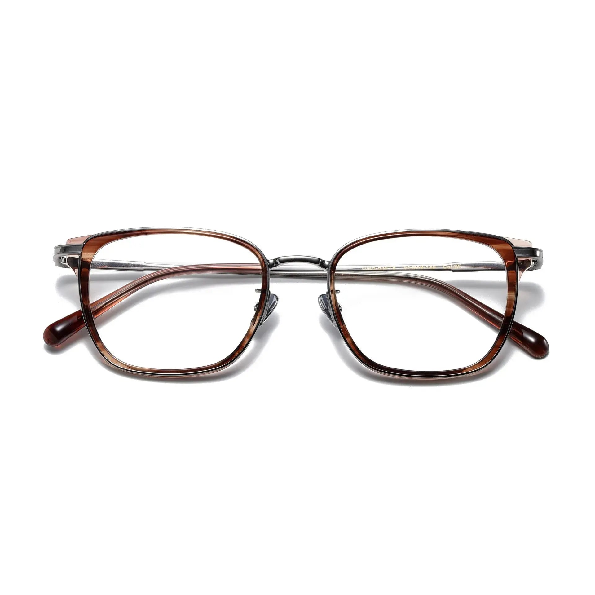 Unisex Square Full Rim Titanium Prescription Glasses 0634 — view 7 | Rx Spectacle