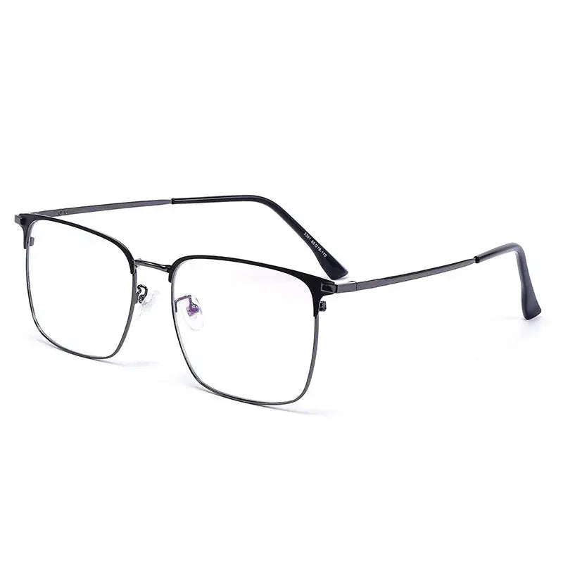 Men's Square Full Rim Titanium Prescription Glasses 3301 — view 6 | Rx Spectacle